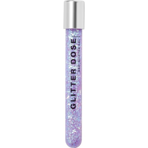 Глиттер INFLUENCE beauty GLITTER DOSE на гелевой основе, эффектный трендовый макияж лица, ушей, шеи и тела, тон 06: фиолетовый, 6,5мл