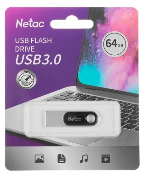 Флешка Netac U278, 16Gb, USB 3.0, Серебристый NT03U278N-016G-30PN - фото №8