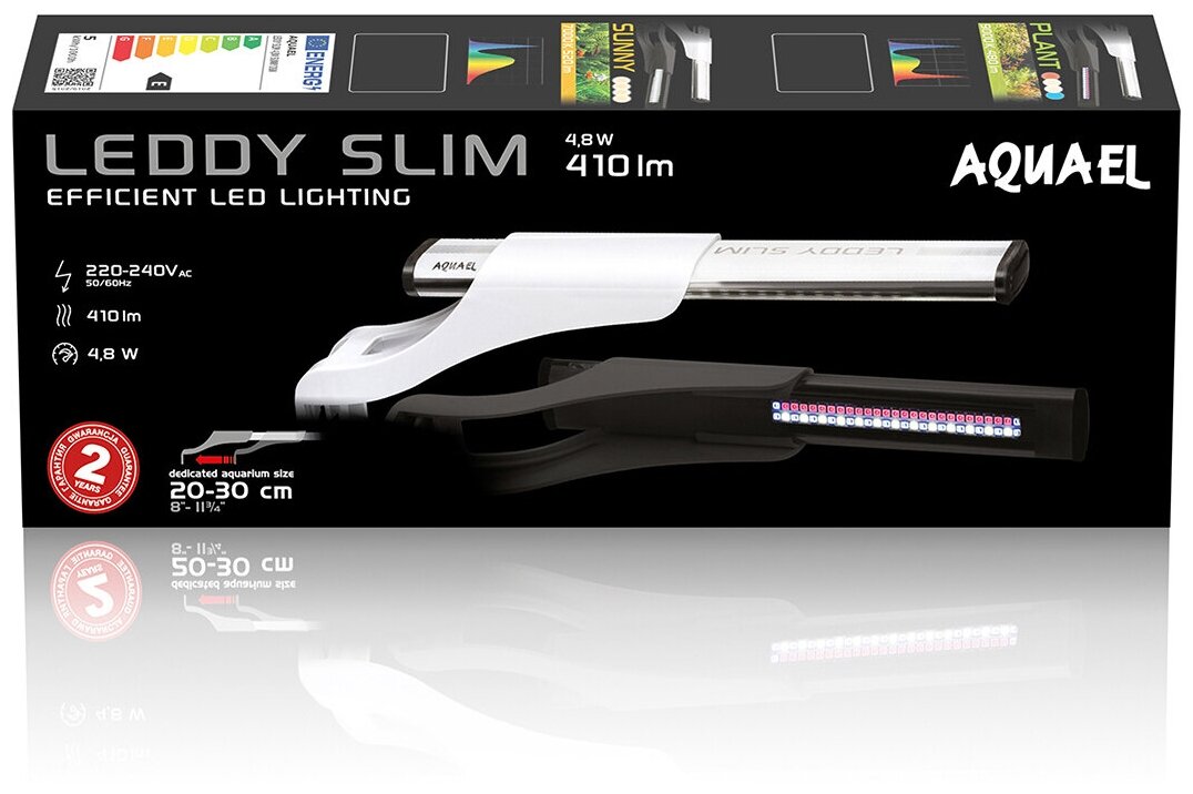 Светильник для аквариума AQUAEL LEDDY SLIM Plant 2.0 4.8 Вт (20 - 30 см / 9000 K, 410 лм) белый