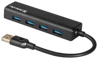 USB-концентратор Defender Quadro Express (83204) разъемов: 4 черный