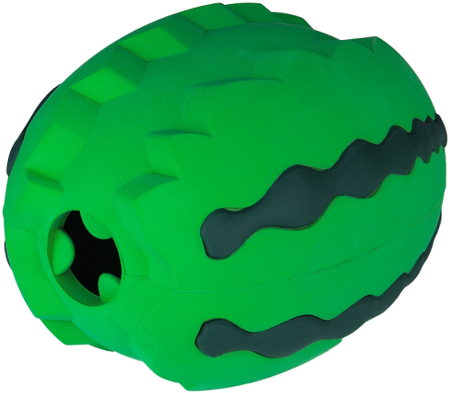 Игрушка Mr.Kranch для собак Арбуз 15 см зеленая с ароматом курицы - фотография № 1