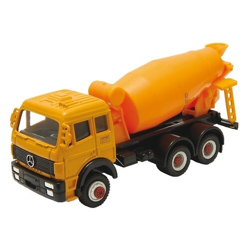 Бетономешалка Welly Mercedes-Benz Unimog (99653) 1:34, 15 см, оранжевый