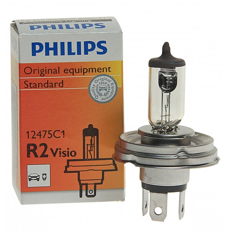 Автолампа PHILIPS R2, 45, 40 P45t-41 12V 1,10,200 12475C1