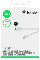 Кабель Belkin MIXIT USB Type-C - microUSB (F2CU033bt06) 1.8 м white