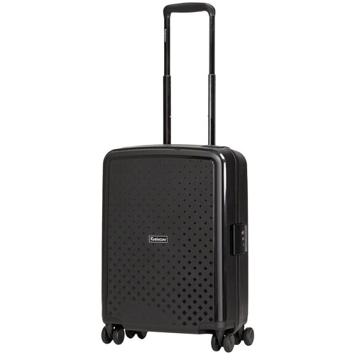 Чемодан Robinzon Cuba, 36 л, размер S, черный чемодан robinzon 40 л размер s голубой