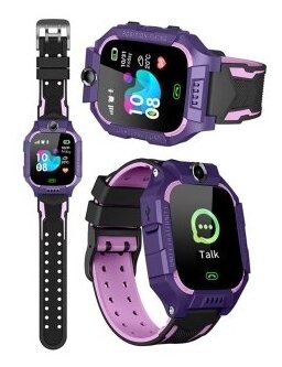 Детские смарт часы/Умные часы/ детские смарт часы Smart Watch с сим картой/Кнопка SOS/ Отслеживание GPS-трекером/фиолетовые