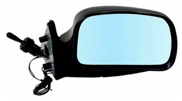 Зеркало боковое правое ВАЗ-2121, 2131 Нива, модель ЛТ-21 ГО с тросовым приводом регулировки, с сферическим противоослепляющим отражателем голубого тона и системой обогрева.