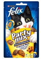 Лакомство для кошек Felix Party Mix Сырный микс со вкусом чедера, гауды и эдама 20 г