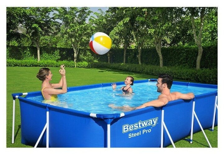 Каркасный бассейн Bestway 4.00х2.11х81 см в компл с фильтр-насосом - фотография № 3