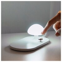 Сетевая зарядка Baseus Mushroom Lamp Desktop Wireless Charger розовый