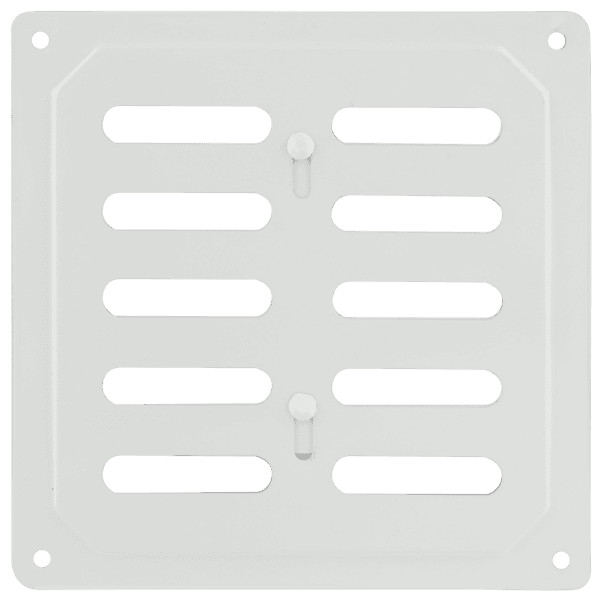 Решетка с заслонкой (заглушкой) 160х160 мм Белая
