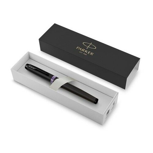 Ручка-роллер Parker Im Professionals Amethyst Purple, черно-фиолетовая, подар/уп 2172950