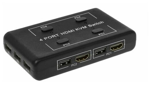 HDMI KVM переключатель 4-1 с USB. 4 компьютера на 1 монитор с 1 клав. и 1 мышью