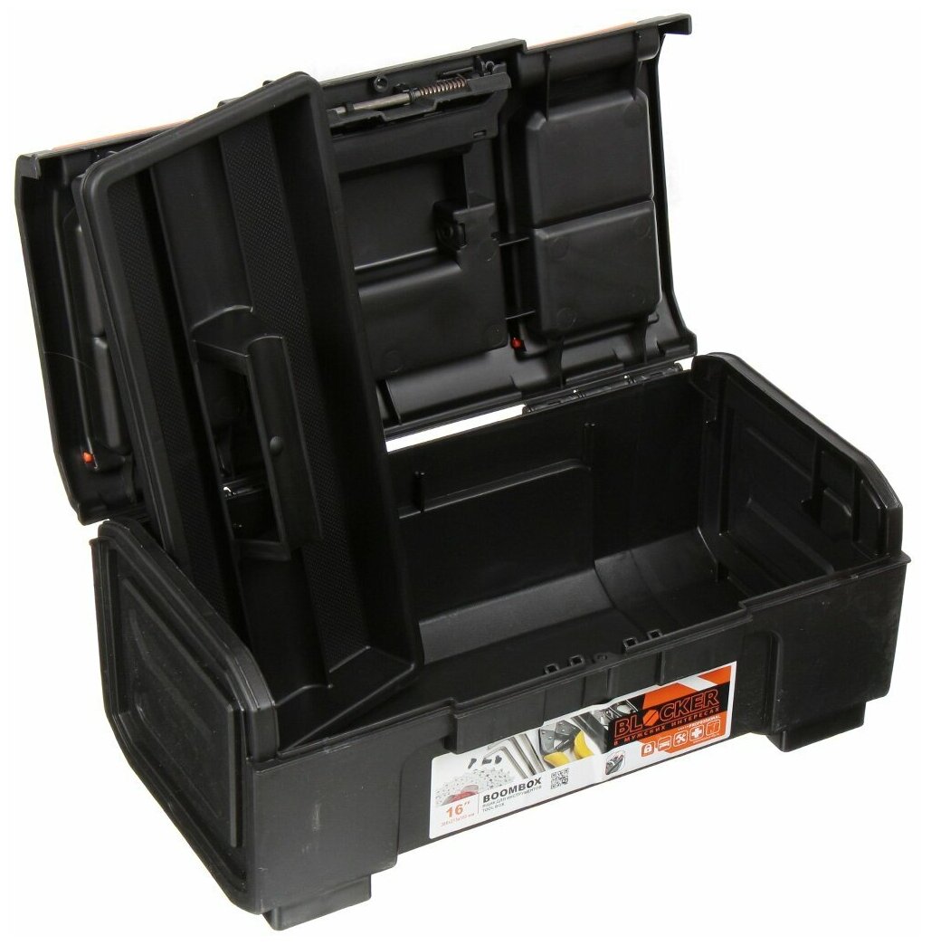 Ящик для инструмента Blocker Boombox 16" черный/оранжевый - фотография № 18