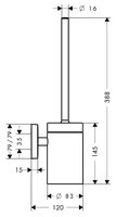 Ершик туалетный Hansgrohe PuraVida 41505000 хромированная сталь