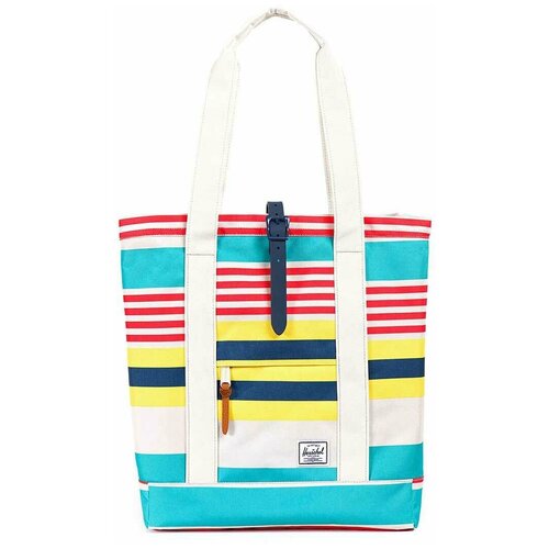 фото Сумка шоппер herschel классическая, текстиль, полиэстер, красный