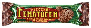 Фото Гематоген русский кедровый орех 40г в шоколад глазури