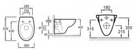 Унитаз с инсталляцией Jacob Delafon Patio E4187-00+E5504-NF+кнопка E4326-CP белый