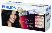 Фен-щетка Philips HP8665 Dynamic Volumebrush белый/фиолетовый