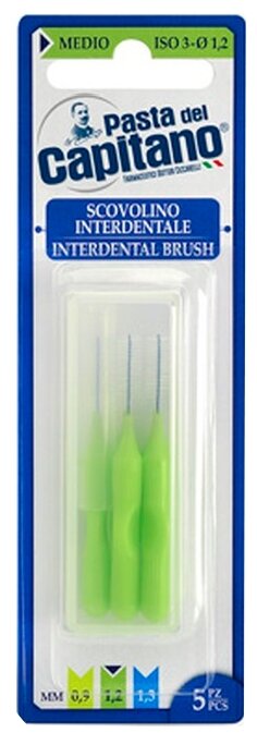 Pasta del Capitano Interdental Brush Medium Межзубные ёршики d 1,2мм 5шт