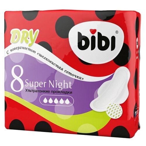 фото Bibi прокладки Super Night Dry 8 шт.