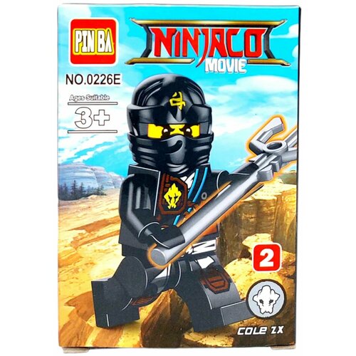 Конструктор Фигурка Персонаж Черный ниндзя Ninjago Cole конструктор ninjago титановый ниндзя на механическом боевом роботе мехе 232 детали