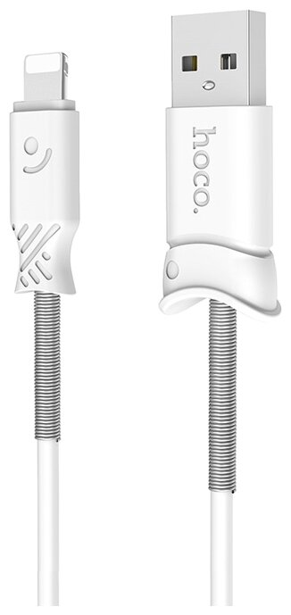 Кабель Hoco X24 Pisces USB - Lightning 1 м белый фото 1