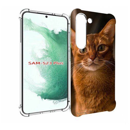 Чехол MyPads порода кошки абисинская для Samsung Galaxy S23 Plus + задняя-панель-накладка-бампер