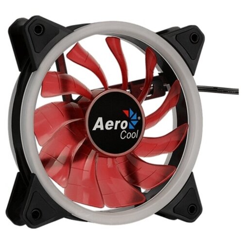 Вентилятор для корпуса Aerocool Rev Red (120x120, 3pin+4pin, 15.1дБ, 1200 об/мин) (Rev Red) вентилятор для корпуса aerocool rev red led