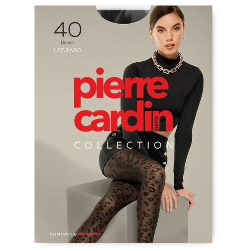 Колготки женские Pierre Cardin LEOPARD 40 ден NERO размер 3, женские колготки, капроновые колготки, колготки женские черные