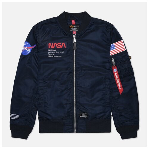 Мужская куртка бомбер Alpha Industries NASA L-2B Gen II Flight голубой, Размер S