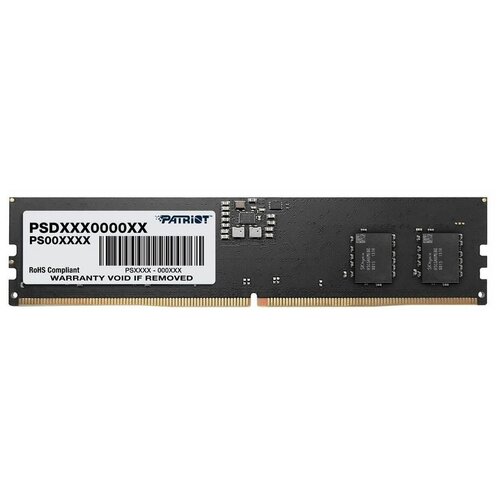 Модуль памяти Patriot Memory Signature DDR5 DIMM 5200Mhz PC5-41600 CL42 - 8Gb PSD58G520041 331700₽