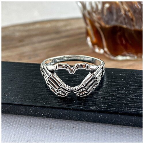 Кольцо, размер 16, серебристый