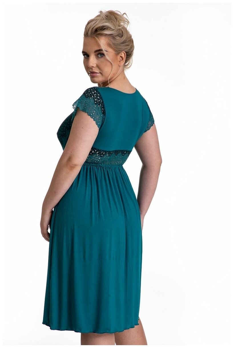Сорочка Rija с кружевным лифом (Размер: XL) (Цвет: бирюзовый) - фотография № 1
