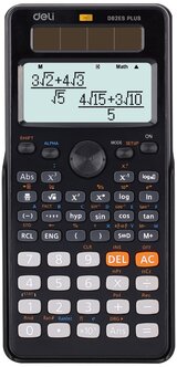 Калькулятор научный Deli ED82ES черный 10+2-разр. — купить в интернет-магазине по низкой цене на Яндекс Маркете