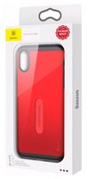 Чехол Baseus Card Pocket Case для Apple iPhone X red