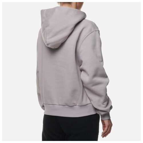 фото Женская толстовка woolrich logo fleece hoodie фиолетовый , размер m