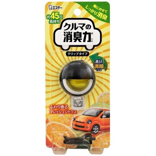 Автомобильный ароматизатор на решетку дефлектора Shoshu RIKI с цитрусовым ароматом, ST 3,2 мл