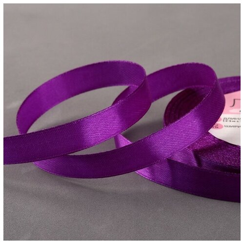 Лента атласная, 12 мм 23 1 м, цвет пурпурно-фиолетовый 35 лента атласная 20 мм х 23 1 м цвет пурпурно фиолетовый 35