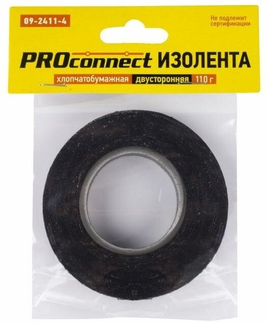 Изолента PROconnect 18 мм x 16,4 м (двусторонняя), черный - фотография № 11