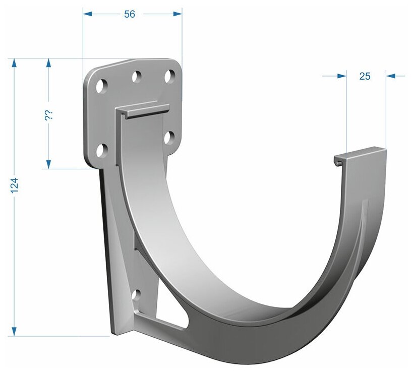 кронштейн желоба docke standart, цвет белый, 120 мм - фото №4