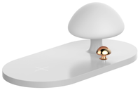 Сетевая зарядка Baseus Mushroom Lamp Desktop Wireless Charger розовый