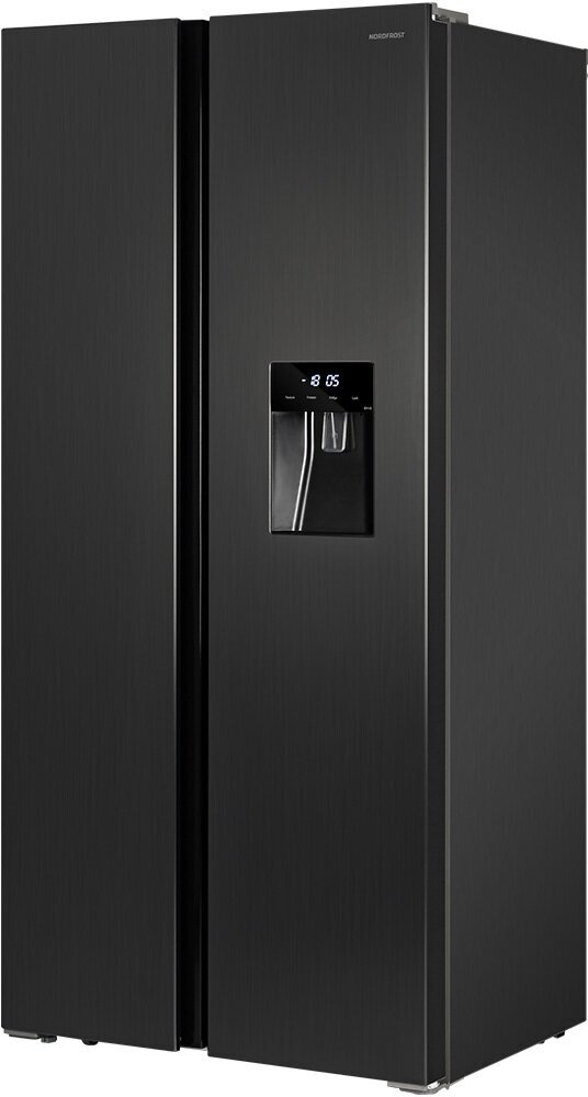 Холодильник NORDFROST RFS 484D NFXd, Side-by-Side, инвертор, 472 л, темная нержавеющая сталь - фотография № 3
