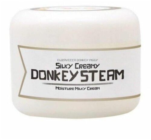 Elizavecca Крем для лица ослиное молоко Silky Creamy Donkey Steam Moisture Milky, 100 мл