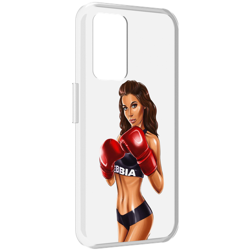 Чехол MyPads девушка-в-боксерских-перчатках женский для Realme GT Neo3T задняя-панель-накладка-бампер