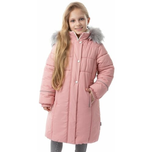 Пальто KISU, размер 146, розовый