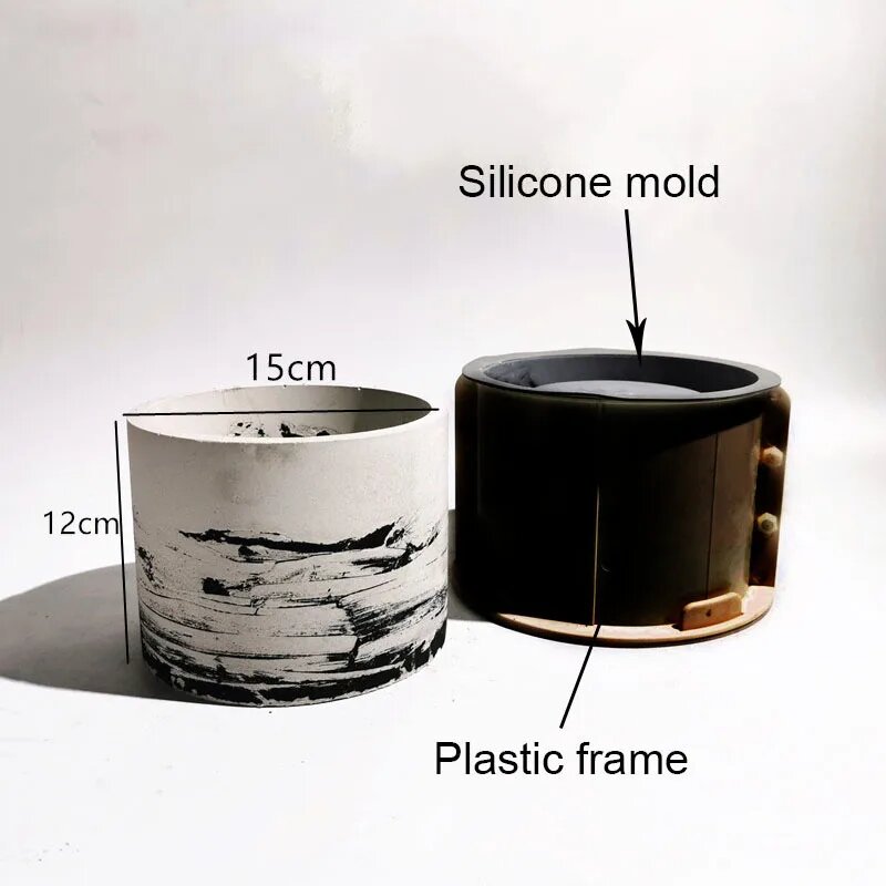 Силиконовые формы для бетонных горшков 15 см, Pot mold