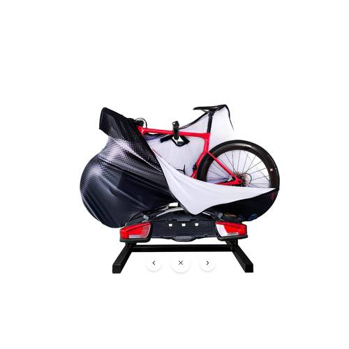 Чехол для перевозки велосипеда в велокреплении на ТСУ (фаркопе) Велоангар №16, синий с зелёным