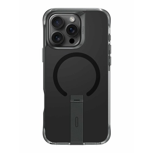 Чехол с подставкой Uniq HYBRID ELEVA (MagSafe) для iPhone 16 Pro Max 6.9", цвет черный (BLACK) черный, black