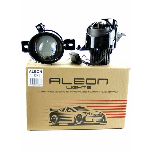 Фары противотуманные светодиодные NISSAN X-Trail I рестайлинг (T30) (2003-2007) двухрежимные. ПТФ - 64W, ближний свет - 80W, 6000K (комплект - 2 LED линзы)